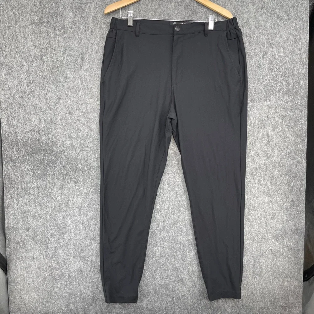 Cuts Pants Mens XL Black Technical Stretch Tapered Athletic AO Joggers